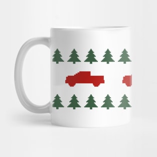 Pickup Truck and christamas tree Mug